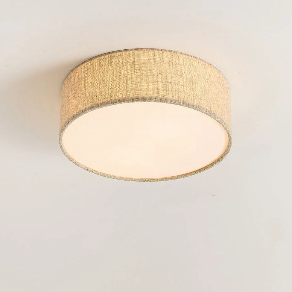 
Dumora Linen Drum Flush Mount Ceiling Light with Iron Fixture