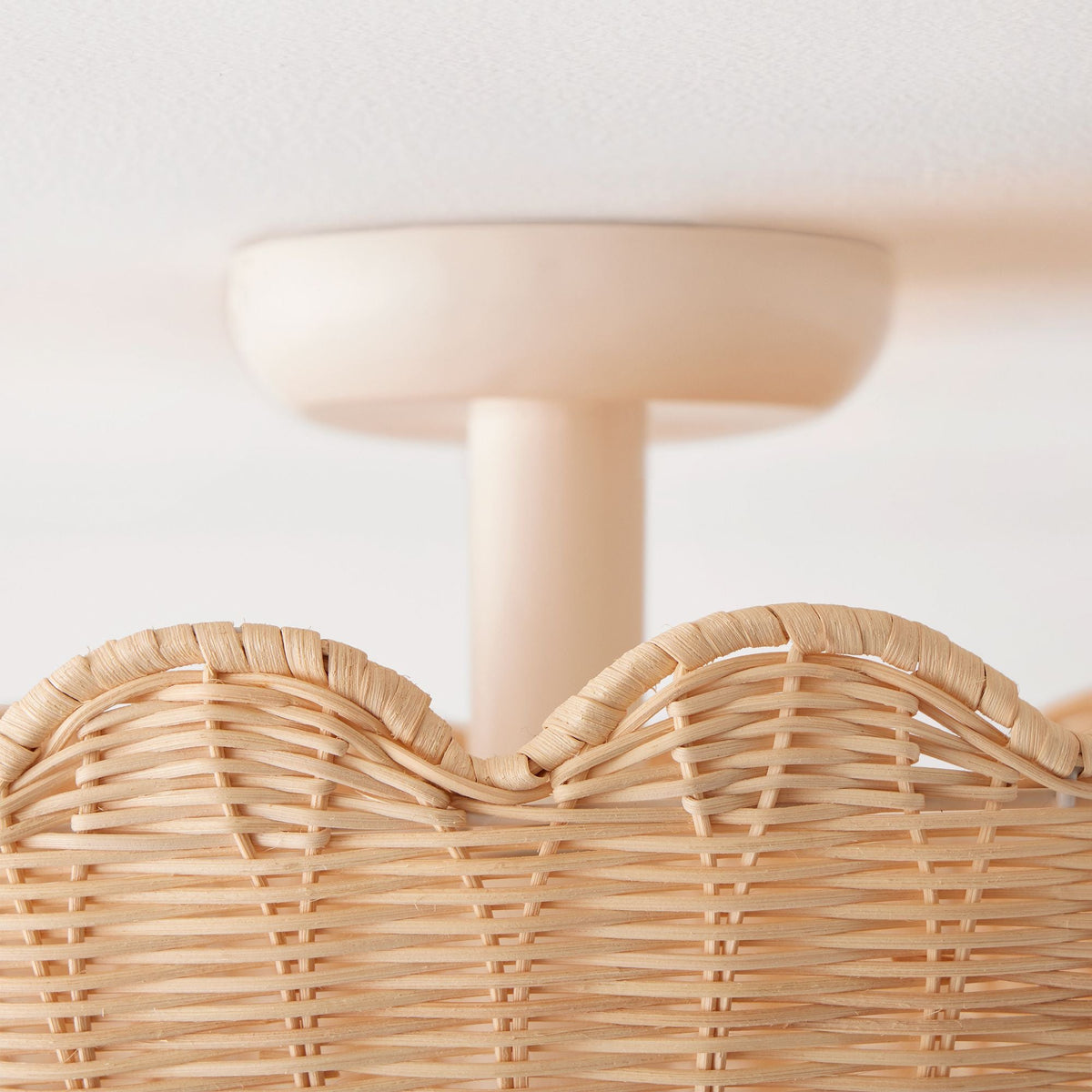 
Fungi Rattan and Metal Ceiling Light 18 in