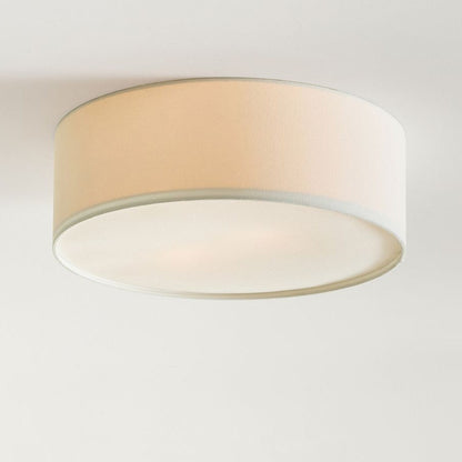 Dumora Linen Drum Flush Mount Ceiling Light with Iron Fixture