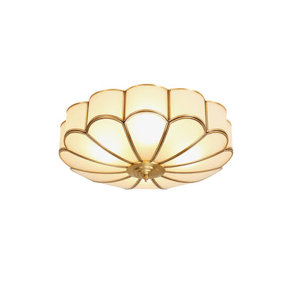 Viraean Flower Brass & Glass Ceiling Lamp