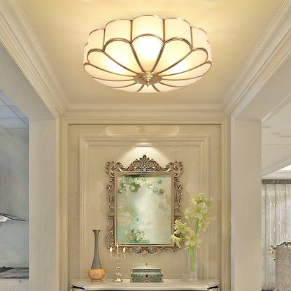 Viraean Flower Brass & Glass Ceiling Lamp