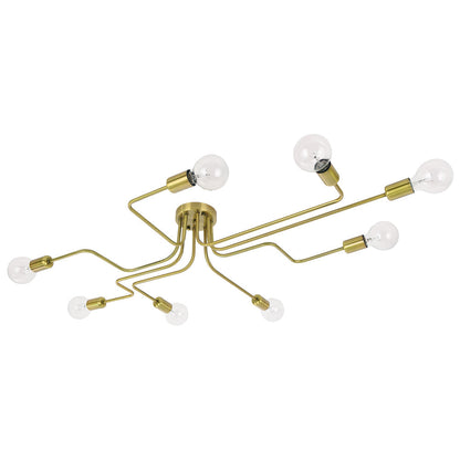 Qvistunix Industrial Sputnik Semi Flush Ceiling Light