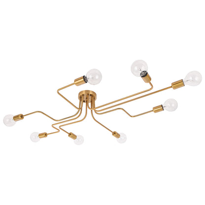 Qvistunix Industrial Sputnik Semi Flush Ceiling Light