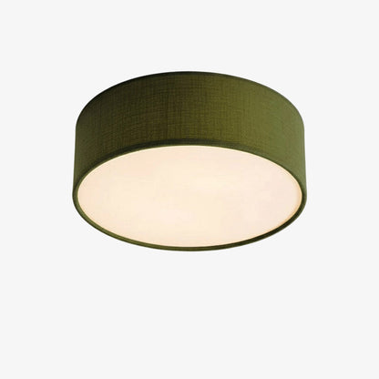 Dumora Linen Drum Flush Mount Ceiling Light with Iron Fixture