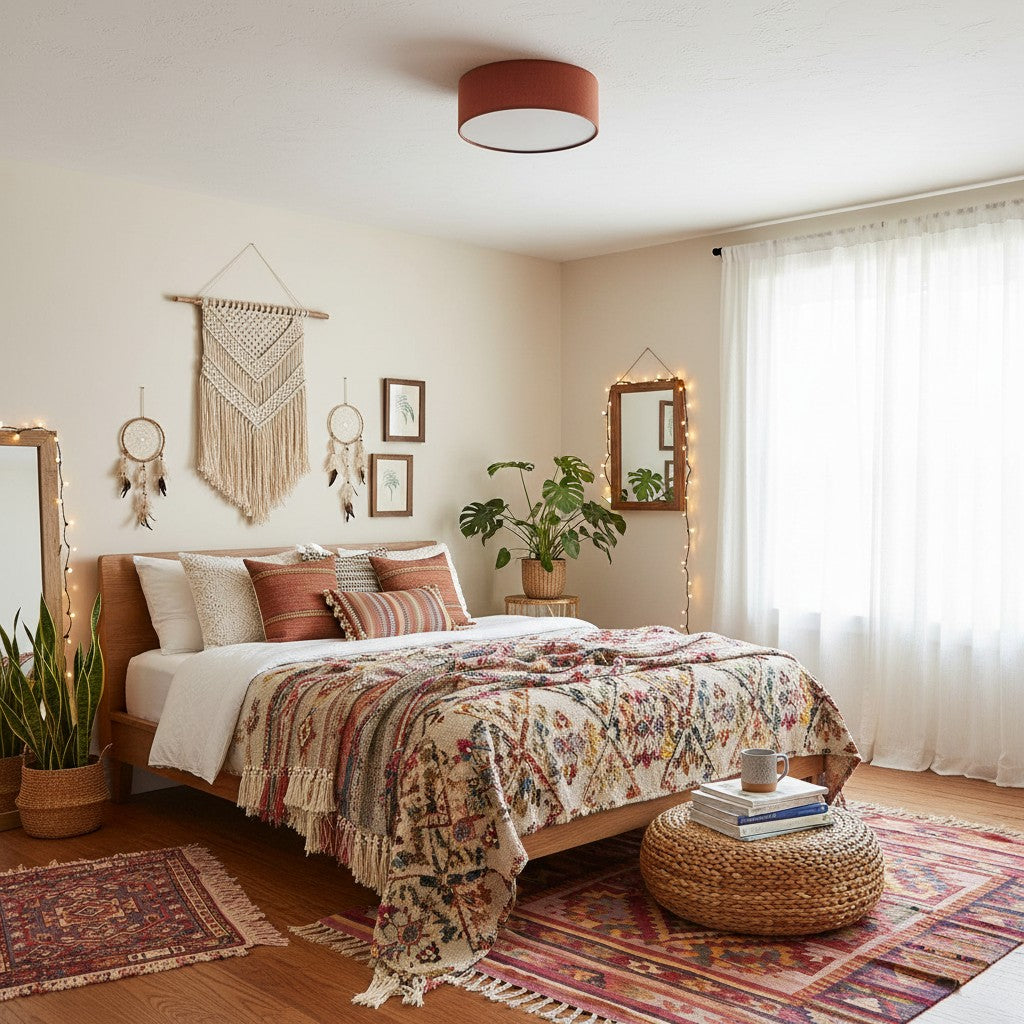 
Dumora Linen Drum Flush Mount Ceiling Light with Iron Fixture