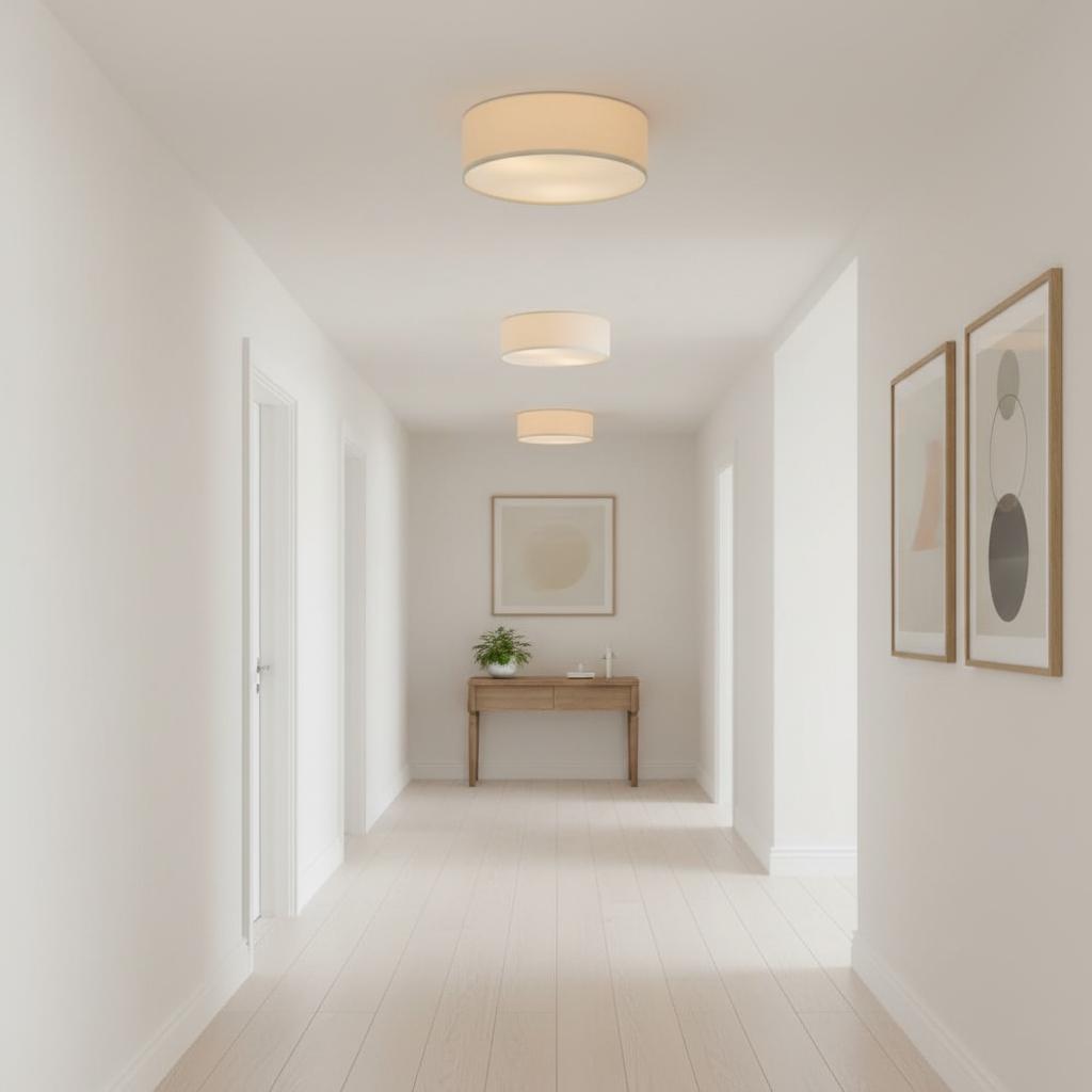 
Dumora Linen Drum Flush Mount Ceiling Light with Iron Fixture