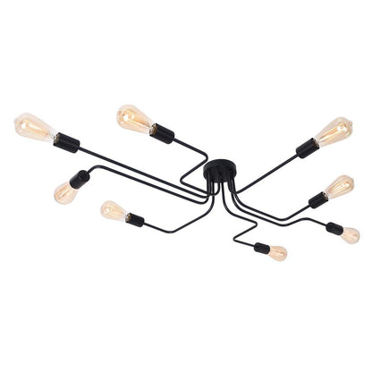 Qvistunix Industrial Sputnik Semi Flush Ceiling Light