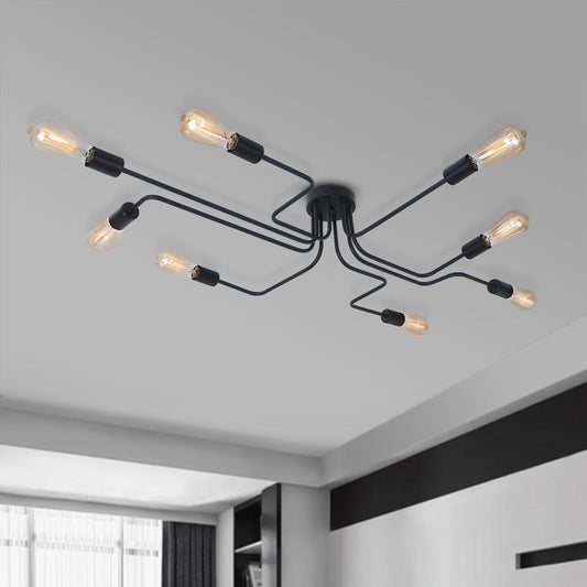 
Qvistunix Industrial Sputnik Semi Flush Ceiling Light