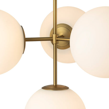 Astria Opal Glass Semi Flush Mount Chandelier