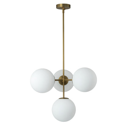 Astria Opal Glass Semi Flush Mount Chandelier