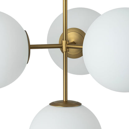Astria Opal Glass Semi Flush Mount Chandelier