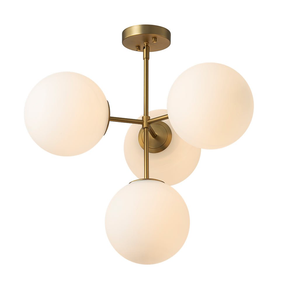
Astria Opal Glass Semi Flush Mount Chandelier