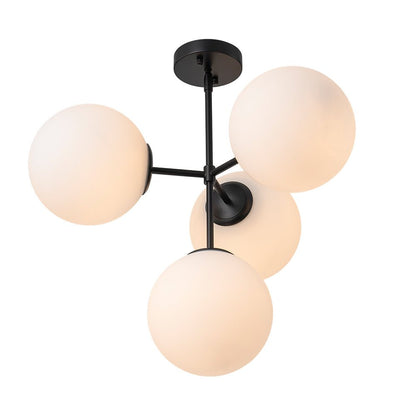 Astria Opal Glass Semi Flush Mount Chandelier