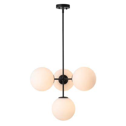 Astria Opal Glass Semi Flush Mount Chandelier