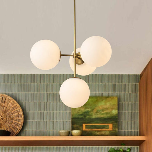 
Astria Opal Glass Semi Flush Mount Chandelier