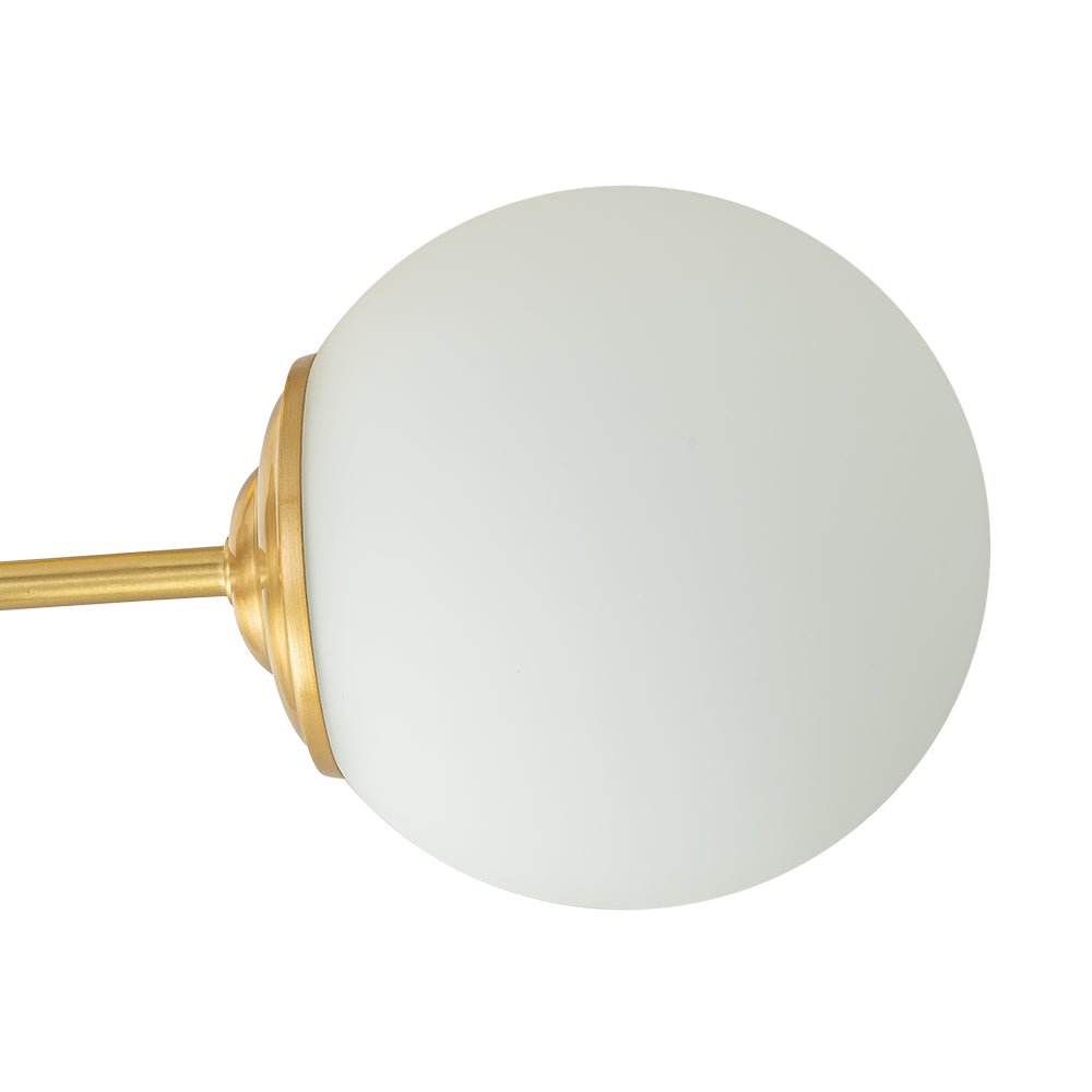 
Luniva Brass Opal Glass Semi Flush Mount Ceiling Light