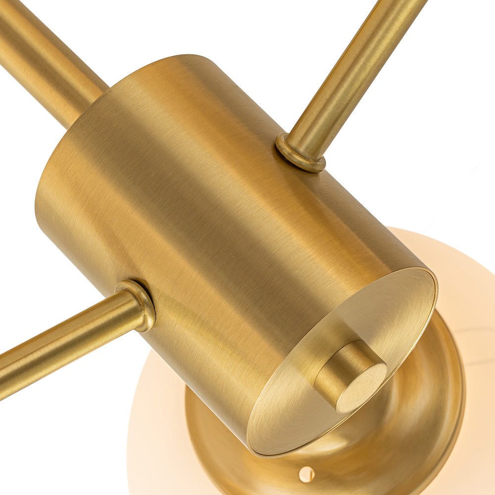 
Luniva Brass Opal Glass Semi Flush Mount Ceiling Light