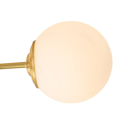 Luniva Brass Opal Glass Semi Flush Mount Ceiling Light