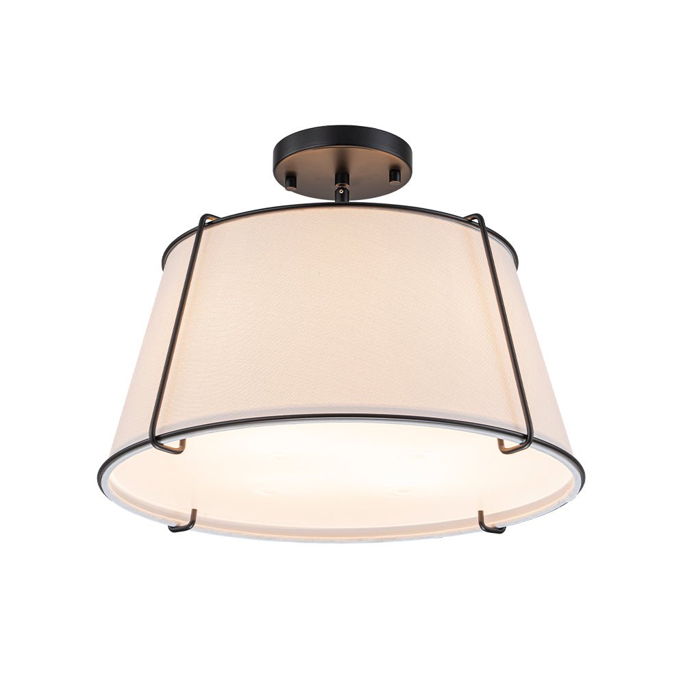 
Vesina Linen Drum Semi Flush Mount Ceiling Light