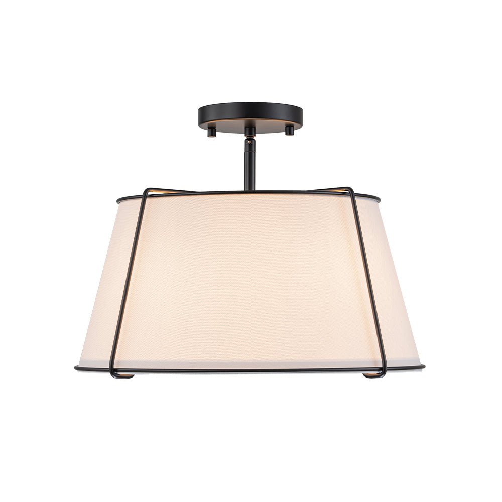 
Vesina Linen Drum Semi Flush Mount Ceiling Light
