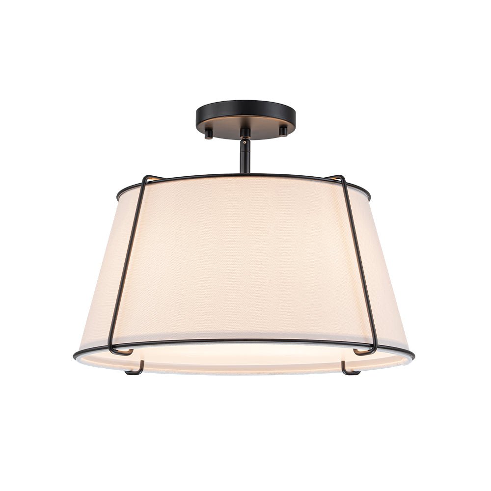 
Vesina Linen Drum Semi Flush Mount Ceiling Light