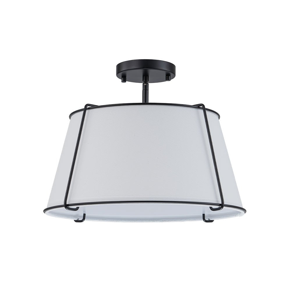 
Vesina Linen Drum Semi Flush Mount Ceiling Light