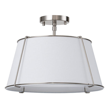 Vesina Linen Drum Semi Flush Mount Ceiling Light