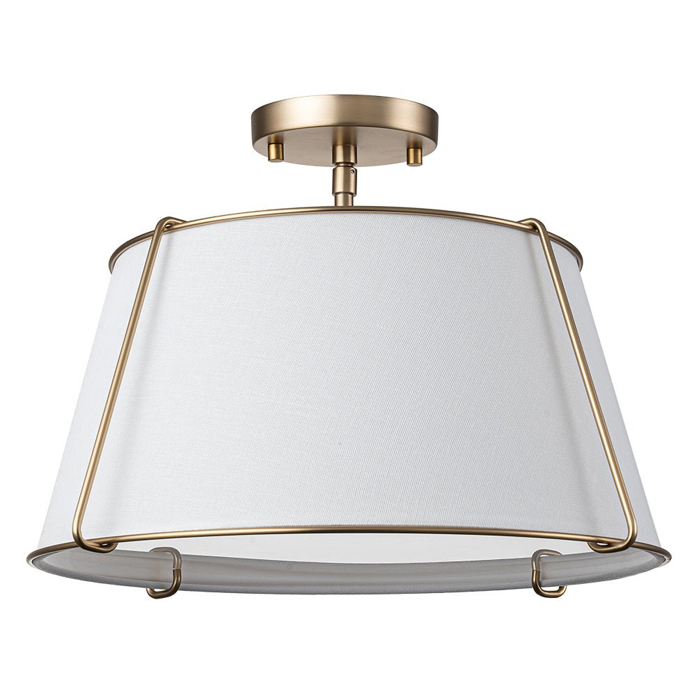 
Vesina Linen Drum Semi Flush Mount Ceiling Light