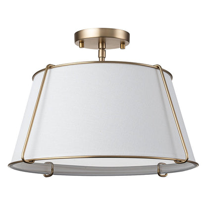 Vesina Linen Drum Semi Flush Mount Ceiling Light