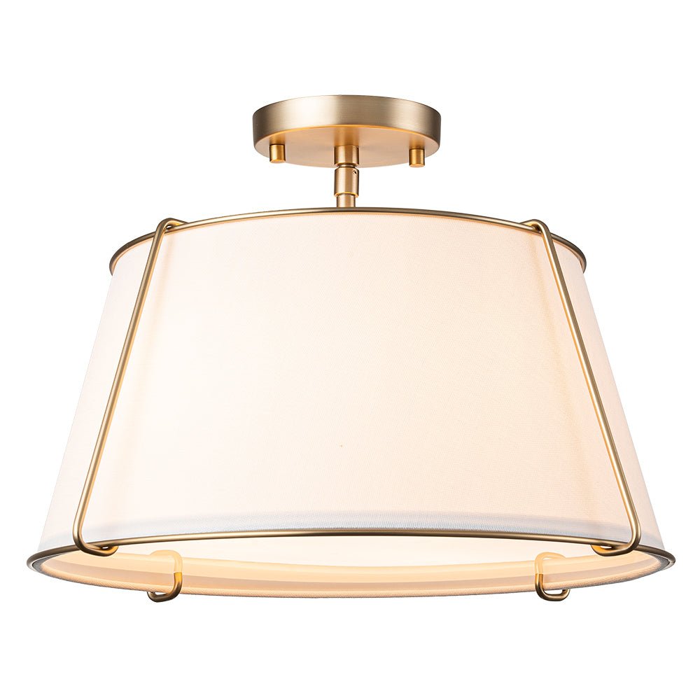 
Vesina Linen Drum Semi Flush Mount Ceiling Light