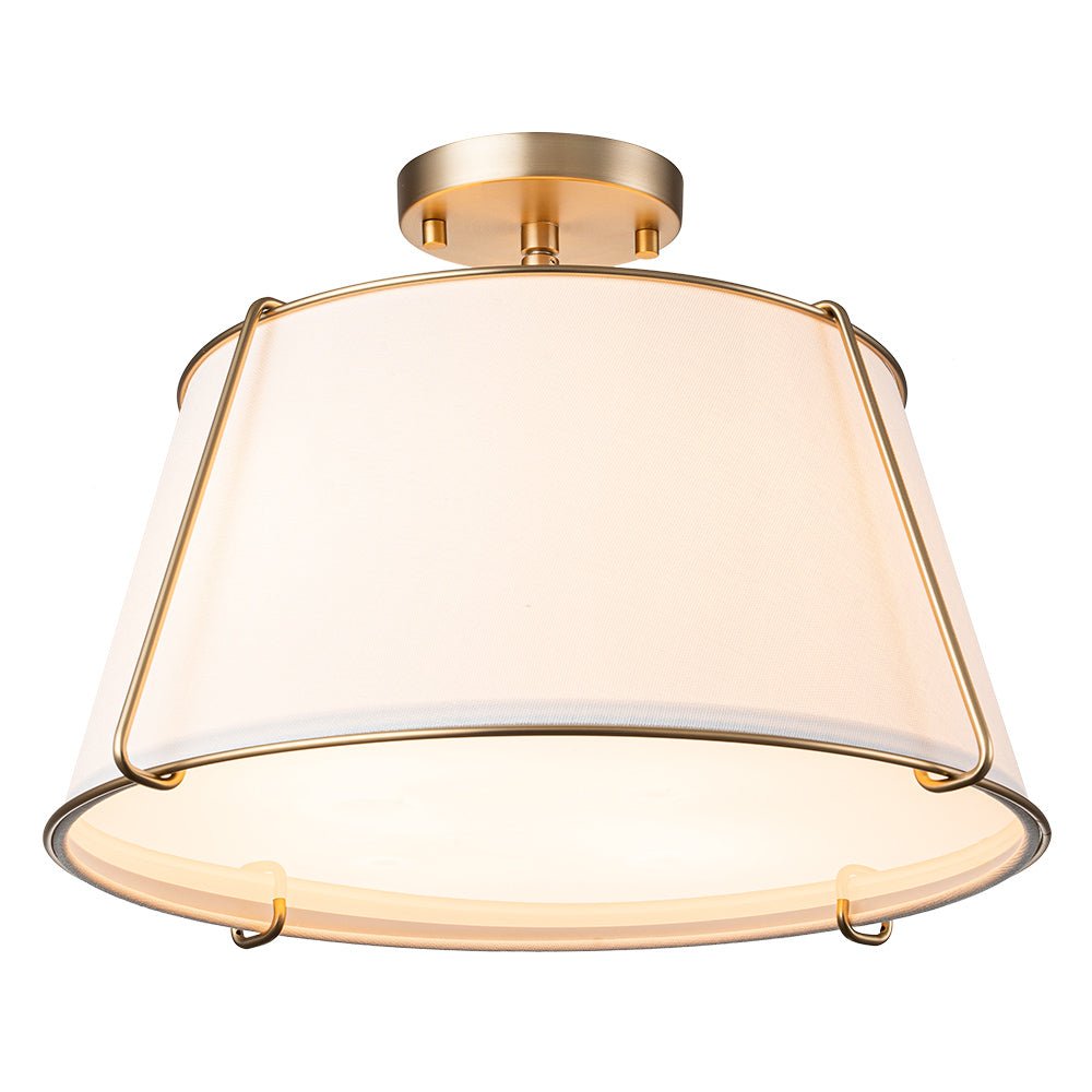 
Vesina Linen Drum Semi Flush Mount Ceiling Light