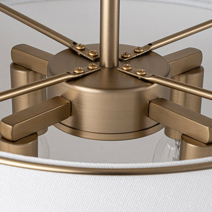 Vesina Linen Drum Semi Flush Mount Ceiling Light