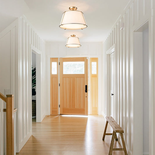 
Vesina Linen Drum Semi Flush Mount Ceiling Light