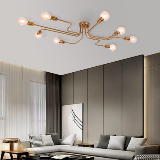 
Qvistunix Industrial Sputnik Semi Flush Ceiling Light